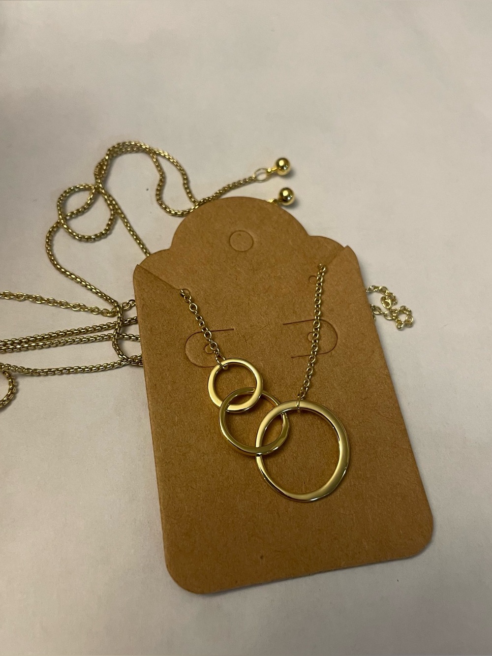 Layers Gold Trio Open Circles Necklace